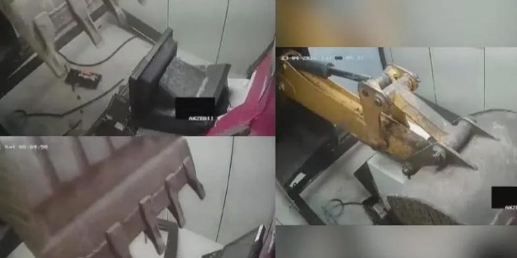 ജെസിബി ഉപയോഗിച്ച് എടിഎം മെഷീന്‍ തകര്‍ത്ത് വന്‍ കവര്‍ച്ച; 27 ലക്ഷം രൂപ കവര്‍ന്നു