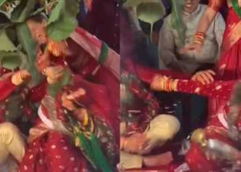 വിവാഹ വേദിയൽ വധുവും വരനും തമ്മിൽ തല്ല്; വിഡിയോ വൈറലാവുന്നു