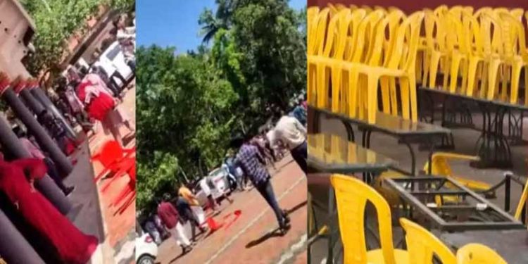 ഹരിപ്പാട് ഓഡിറ്റോറിയത്തിലെ ‘പപ്പടത്തല്ല്’; ഉടമയ്ക്ക് നഷ്ടം ഒന്നര ലക്ഷം; നഷ്ടപരിഹാരം നൽകില്ലെന്ന് ചെറുക്കൻ വീട്ടുകാർ; വധുവിന്റെ വീട്ടുകാർ പോലീസ് സ്‌റ്റേഷനിൽ