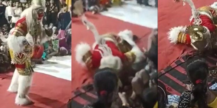 അഭിനയമാണെന്ന് കരുതി: ഹനുമാന് വേഷത്തില് നൃത്തം ചെയ്യുന്നതിനിടെ നടന് ദാരുണാന്ത്യം