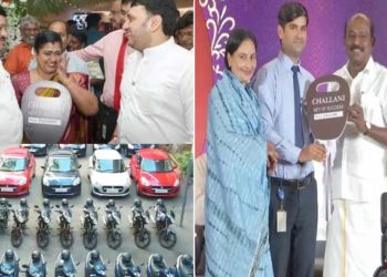 ദീപാവലി സമ്മാനമായി മധുരം കാത്തിരുന്ന ജീവനക്കാര്ക്ക് എട്ട് കാറും 18 ബൈക്കും സമ്മാനിച്ച് ജുവലറി ഉടമ! ഒന്നരക്കോടിയുടെ സമ്മാനം നല്കി ജയന്തിലാല്