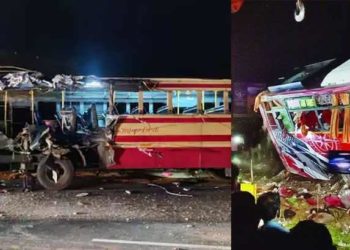 സ്‌കൂളില്‍ നിന്നും വിനോദ യാത്ര പോയ ബസ് കെഎസ്ആര്‍ടിസി ബസിന് പുറകിലിടിച്ച് അപകടം; വിദ്യാര്‍ത്ഥികളും അധ്യാപകനും ഉള്‍പ്പടെ ഒമ്പത് മരണം; ദാരുണം