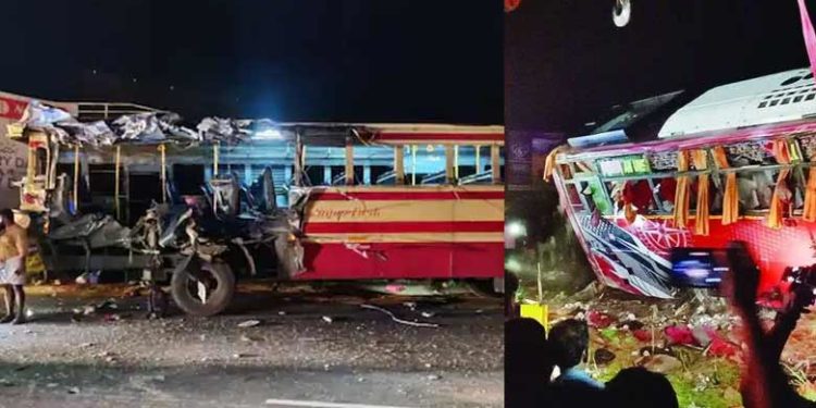സ്‌കൂളില്‍ നിന്നും വിനോദ യാത്ര പോയ ബസ് കെഎസ്ആര്‍ടിസി ബസിന് പുറകിലിടിച്ച് അപകടം; വിദ്യാര്‍ത്ഥികളും അധ്യാപകനും ഉള്‍പ്പടെ ഒമ്പത് മരണം; ദാരുണം