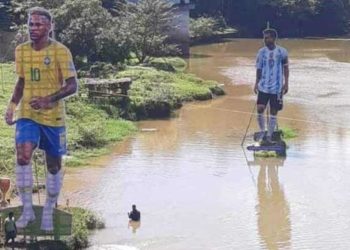 പുഴയിലെ മെസിക്ക് മറുപടിയായി കരയിലെ നെയ്മര്‍; പുല്ലാവൂരിലെ കനത്ത പോരാട്ടം സോഷ്യല്‍മീഡിയയിലേക്കും!