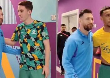 തോറ്റാലെന്ത്? ഇതിഹാസതാരത്തിന് ഒപ്പം ഫോട്ടോ എടുക്കാന്‍ ക്യൂ നിന്ന് ഓസ്‌ട്രേലിയന്‍ താരങ്ങള്‍; മെസിയോടൊപ്പമുള്ള ചിത്രങ്ങള്‍ വൈറല്‍!