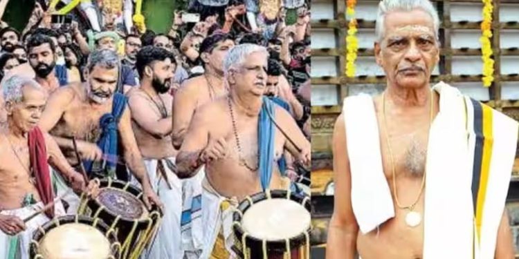 ഇലഞ്ഞിത്തറമേളം പ്രമാണിയായി പെരുവനം കുട്ടന് മാരാര് അല്ല: പ്രമാണി സ്ഥാനത്ത് ഇത്തവണ അനിയന് മാരാര്