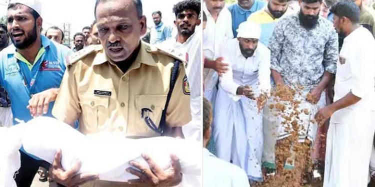 ‘പൊന്നുമോളെ ഞാനെടുക്കാം’; കണ്ണീരൊതുക്കി പത്തുമാസക്കാരി കുഞ്ഞു നൈറയെ പള്ളിയിലേക്ക് കൈകളിലേന്തിയത് എസ്ഐ അബ്ദുൾ ഹക്കീം; നോവായി ഈ ചിത്രം