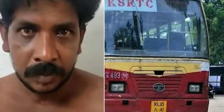 ബസിൽ വീണ്ടും നഗ്നതാ പ്രദർശനം; യുവതി ബഹളംവെച്ചതോടെ സഹയാത്രികർ പിടികൂടി പോലീസിൽ ഏൽപ്പിച്ചു