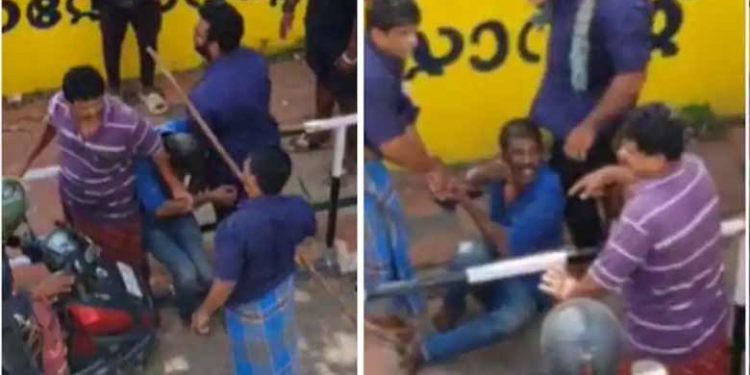 വീട്ടിൽ അതിക്രമിച്ച് കയറാൻ ശ്രമിച്ചെന്ന് ആരോപണം; തിരുവനന്തപുരത്ത് പോലീസുകാരന് നടുറോഡിൽ നാട്ടുകാരുടെ മർദ്ദനം