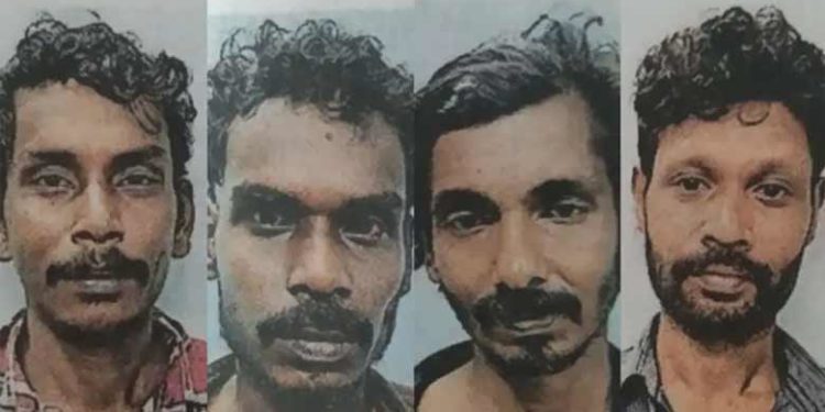 മദ്യപിക്കാൻ പണം തേടി, ബാങ്ക് ജപ്തി ചെയ്ത നഗരമധ്യത്തിലെ വീട്ടിൽ പട്ടാപ്പകൽ മോഷണം; കടത്തിയതിൽ ഓട്ടുരുളിയും; നാലംഗ സംഘം പോലീസ് പിടിയിൽ