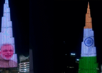 നരേന്ദ്ര മോഡിയുടെ യുഎഇ സന്ദര്ശനം; ത്രിവര്ണമണിഞ്ഞ് ബുര്ജ് ഖലീഫ, വൈറല് വീഡിയോ