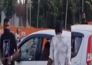 മത്സരയോട്ടവും തർക്കവും; ദേശീയപാതയിൽ കാർ തടഞ്ഞുനിർത്തി അടിച്ചു തകർത്ത് യുവാക്കൾ