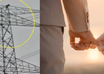 കാമുകനുമായി പിണങ്ങിയ പെണ്‍കുട്ടി ഹൈ ടെന്‍ഷന്‍ പവര്‍ ലൈനില്‍ കയറി, പിന്നാലെ കാമുകനും! വൈറല്‍ വീഡിയോ