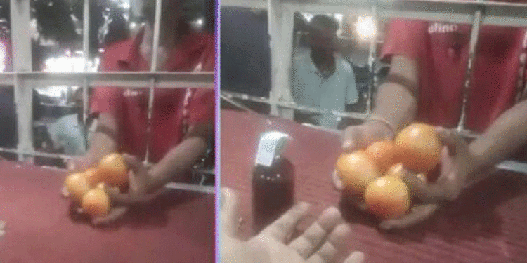പണത്തിന് പകരം മദ്യം വാങ്ങാന്‍ തക്കാളി നല്‍കി യുവാവ്, വൈറലായി വീഡിയോ