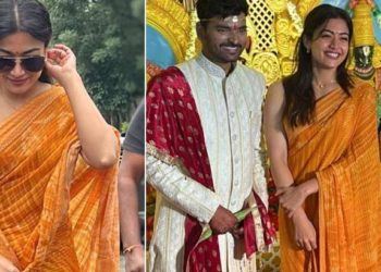 വിവാഹത്തിനെത്തിയ രശ്മിക മന്ദാനയുടെ കാലിൽ വീണ് നവദമ്പതികൾ; പ്രാർത്ഥനകളോടെ അനുഗ്രഹിച്ച് നടി; വിമർശനവുമായി സോഷ്യൽമീഡിയ