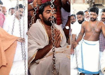 ശിവപാര്‍വതി ക്ഷേത്രത്തില്‍ പഞ്ചസാര കൊണ്ട് തുലാഭാരം നടത്തി ചാണ്ടി ഉമ്മന്‍