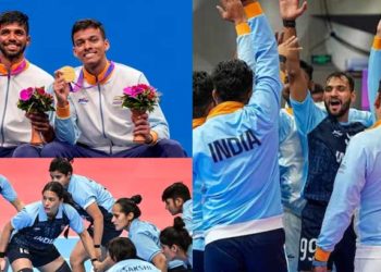 ചരിത്രമെഴുതി ഇന്ത്യ; ഏഷ്യന് ഗെയിംസില് 104 കടന്ന് മെഡല് വേട്ട; ചിരാഗിനും സാത്വികിനും ബാഡ്മിന്റണ് സ്വര്ണം; കബഡിയില് ഇരട്ടസ്വര്ണം