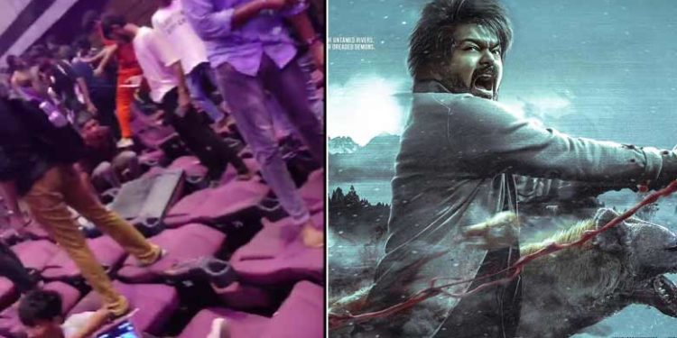 ലിയോയുടെ പ്രത്യേക ട്രെയിലര്‍ പ്രദര്‍ശനം ഒരുക്കി; ആരാധകരുടെ ആവേശത്തില്‍ സീറ്റുകള്‍ കീറിപ്പറിഞ്ഞു, തകര്‍ന്നു വീണു;  ഞെട്ടി തിയേറ്ററുടമകള്‍