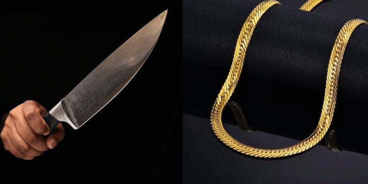 കത്തി കാണിച്ച് ഭീഷണിപ്പെടുത്തി യുവതിയുടെ 3 പവന്റെ മാല കവര്ന്നു, സംഭവം തൃശൂരില്