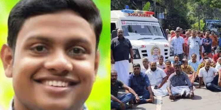 തൃശ്ശൂരില്‍ ബസ് ഇടിച്ച് ബൈക്ക് യാത്രക്കാരന്‍ മരിച്ച സംഭവം;  യുവാവിന്റെ മൃതദേഹവുമായി നാട്ടുകാര്‍ റോഡ് ഉപരോധിച്ചു
