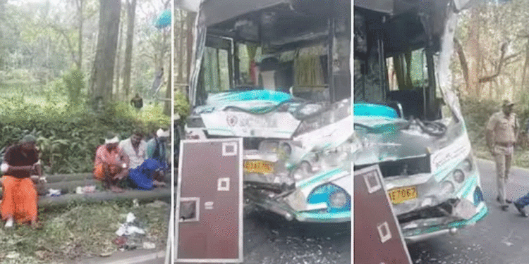 വയനാട്ടില്‍ അയ്യപ്പഭക്തര്‍ സഞ്ചരിച്ച ബസിന് നേരെ കാട്ടാന ആക്രമണം, കുട്ടികള്‍ക്കടക്കം പരിക്ക്