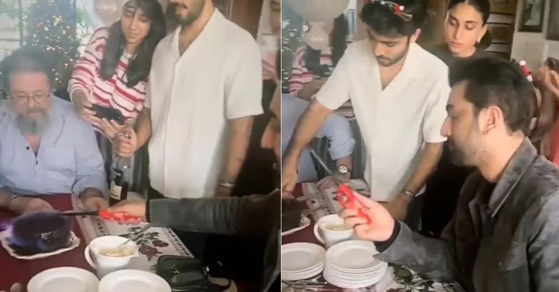 കേക്കിന് മുകളില്‍ മദ്യം ഒഴിച്ച് തീക്കൊളുത്തി ‘ജയ് മാതാ ദി’ വിളി: രണ്‍ബീര്‍ കപൂര്‍ മതവികാരം വ്രണപ്പെടുത്തിയെന്ന് പരാതി