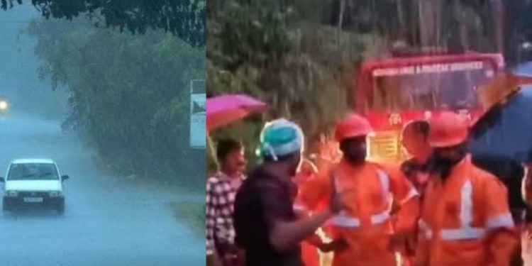 തിരുവനന്തപുരത്ത് അതിശക്തമായ മഴ, മണ്ണിടിച്ചിൽ, വാമനപുരം നദിയില് ജലനിരപ്പ് ഉയര്ന്നു