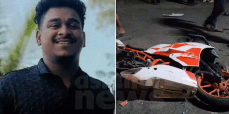 ബൈക്കും മിനി ലോറിയും കൂട്ടിയിടിച്ച് അപകടം; യുവാവ് മരിച്ചു