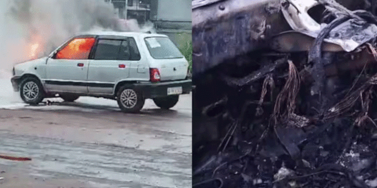 കോഴിക്കോട് ഓടിക്കൊണ്ടിരുന്ന കാറിന് തീപിടിച്ചു, കാര് പൂര്ണ്ണമായും കത്തി നശിച്ചു: ഡ്രൈവര് രക്ഷപ്പെട്ടത് തലനാരിഴക്ക്