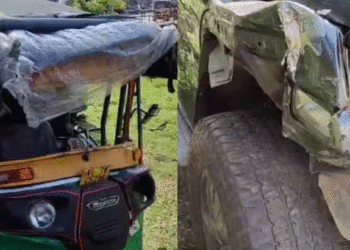 കണ്ണൂരില് ജീപ്പ് നിയന്ത്രണം വിട്ട് 4 ഓട്ടോറിക്ഷകളിലേക്ക് ഇടിച്ചു കയറി; 4 പേര്ക്ക് പരിക്ക്