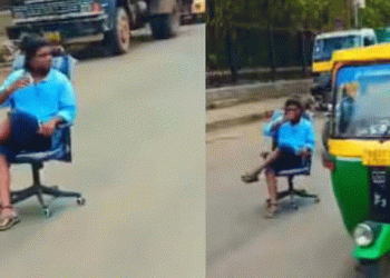 റീല്‍സെടുക്കാന്‍ തിരക്കുള്ള റോഡില്‍ കറങ്ങുന്ന കസേരയിട്ടിരുന്നു; യുവാവ് അറസ്റ്റില്‍