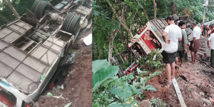 ശബരിമല തീര്‍ത്ഥാടകർ സഞ്ചരിച്ച ബസ് നിയന്ത്രണം വിട്ട് മറിഞ്ഞു; മുപ്പതോളം പേർക്ക് പരിക്ക്, ഒരാളുടെ നില ഗുരുതരം