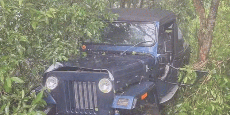 വിനോദസഞ്ചാര കേന്ദ്രമായ വയലടയില് ജീപ്പ് മറിഞ്ഞ് അപകടം, യാത്രക്കാര് അത്ഭുതകരമായി രക്ഷപ്പെട്ടു