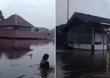 ആലുവ ശിവക്ഷേത്രം പൂർണമായി വെള്ളത്തിൽ മുങ്ങി