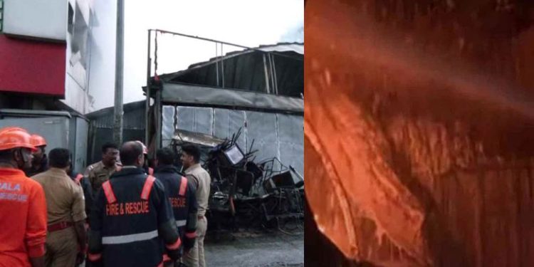 കൊച്ചി നഗരത്തിലെ ഫര്ണീച്ചര് കടയിൽ വന് തീപിടുത്തം