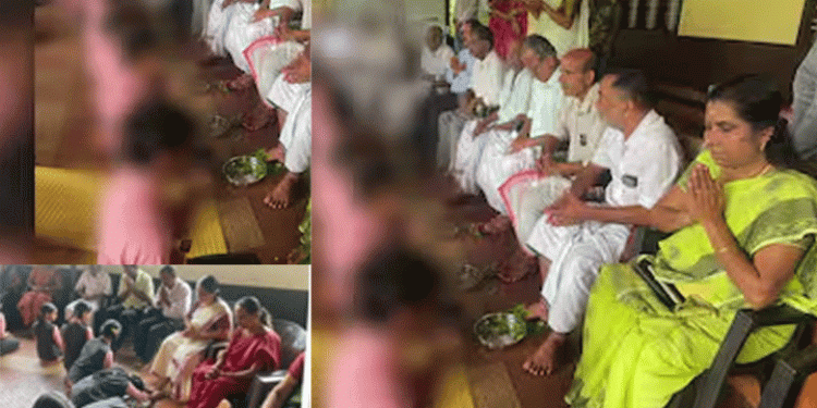 ‘പാദപൂജ’, കാസര്‍ഗോഡ് വിദ്യാര്‍ത്ഥികളെ കൊണ്ട് വിരമിച്ച അധ്യാപകരുടെ കാല്‍ കഴുകിപ്പിച്ചു, വിവാദം