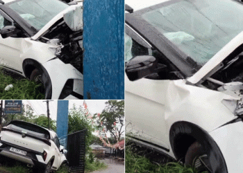 നിയന്ത്രണം വിട്ട കാര്‍ സ്‌കൂള്‍ മതിലില്‍ ഇടിച്ച് അപകടം: 3 വയസുകാരന് ദാരുണാന്ത്യം; 6 പേര്‍ക്ക് പരിക്ക്