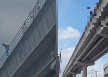 കൊച്ചിയില്‍ മെട്രോ ട്രാക്കില്‍ നിന്നും റോഡിലേക്ക് ചാടി യുവാവ്,  ഗുരുതര പരിക്ക്