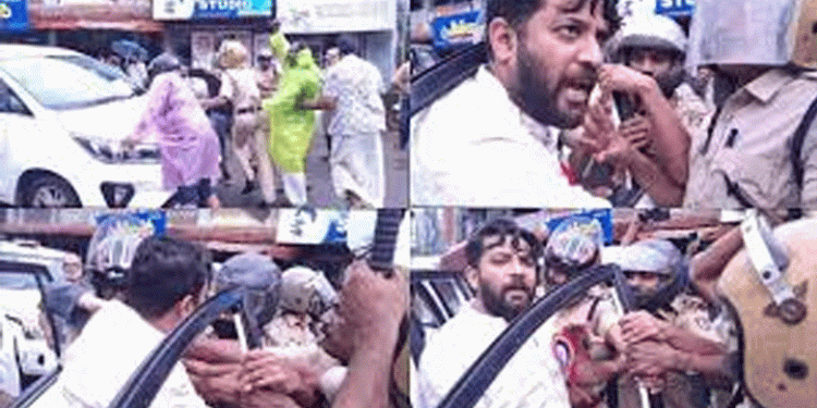 ഷാഫിയെ തടഞ്ഞ് ഡിവൈഎഫ്ഐ; കാറില് നിന്നിറങ്ങി, ‘നായ്,പട്ടി’യെന്ന് വിളിച്ചാല് കേട്ട് നില്ക്കാന് വേറെ ആളെ നോക്കണമെന്ന് എംപി