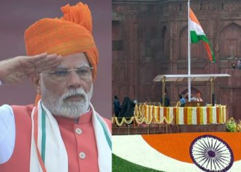 79ാം സ്വാതന്ത്ര്യദിന നിറവിൽ രാജ്യം, ചെങ്കോട്ടയില്‍ ദേശീയ പതാക ഉയര്‍ത്തി പ്രധാനമന്ത്രി