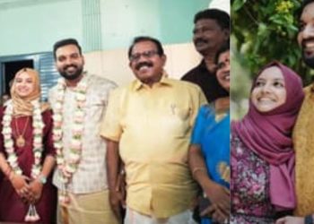 ലളിതമായ ചടങ്ങിൽ വിവാഹം, അമലിനും അഫീഫക്കും ആശംസകളുമായി മന്ത്രി ശിവൻകുട്ടി