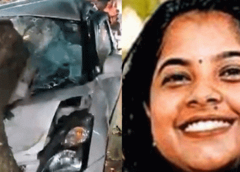 കണ്ടെയ്നർ ലോറി തട്ടി പൊട്ടിവീണ മരക്കൊമ്പ് കാറിനുള്ളിൽ തുളച്ചു കയറി, 27കാരിക്ക് ദാരുണാന്ത്യം