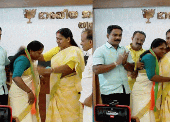 തൃശ്ശൂർ ഗ്രാമപഞ്ചായത്ത് പ്രസിഡന്‍റ് സുജീഷ കോൺഗ്രസ് വിട്ട് ബിജെപിയിൽ ചേർന്നു