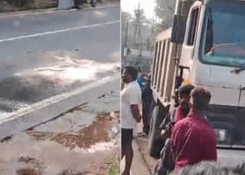 ഒറ്റപ്പാലത്ത് ടിപ്പറും സ്കൂട്ടറും കൂട്ടിയിടിച്ച് അമ്മയും കുഞ്ഞും മരിച്ചു